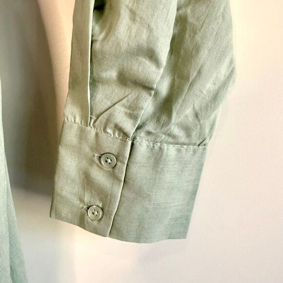 NWT Rebecca Taylor long sleeve cotton shift dress. Color: mint. Size XS - Picture 6 of 15